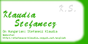 klaudia stefanecz business card